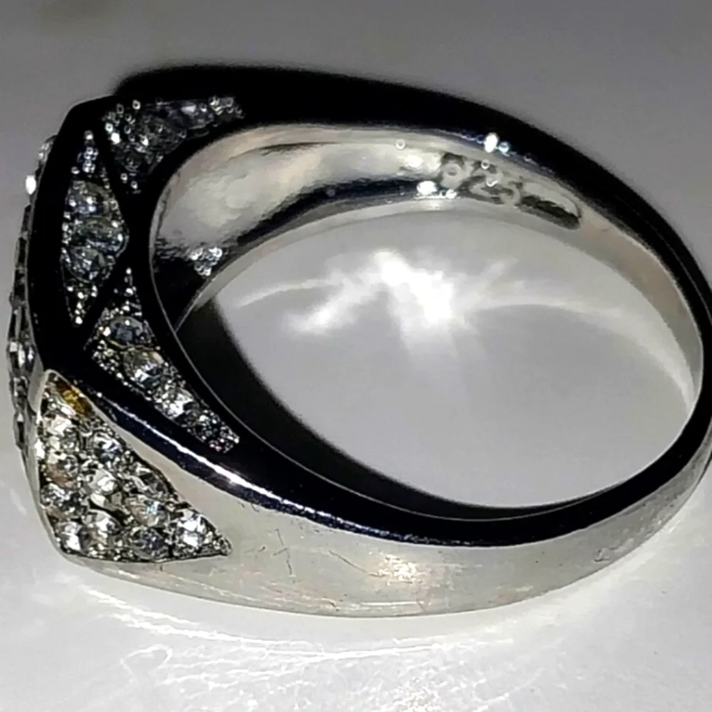 Modern Men's 925 Blinged Out Ring Sz 11